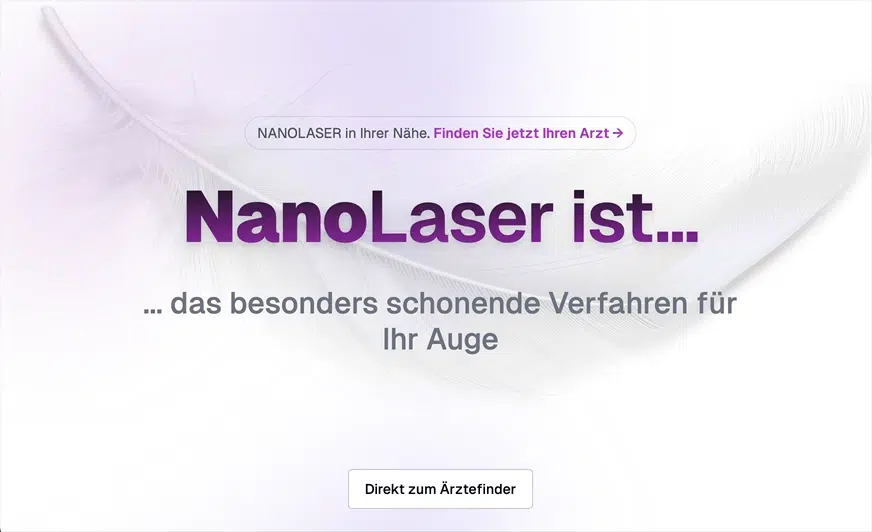 NanoLaser ist das besonders schonende Verfahren für Ihr Auge